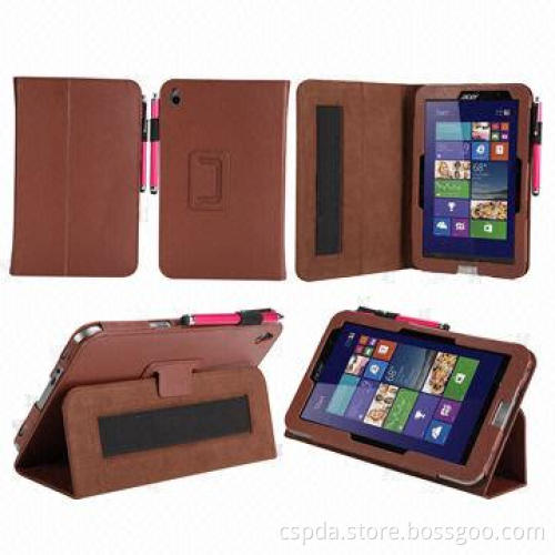 PU Back Stand Cases for Acer Iconia W4-820, Grayness Lint Interior